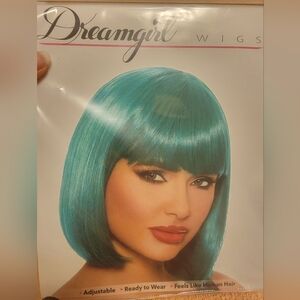 Fun Wig Teal Blue mid-length bob NEW